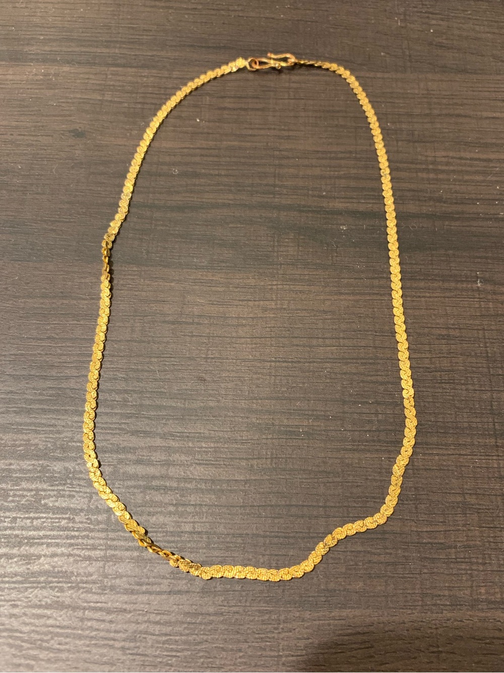 Gold Tone Women's Chain Necklace - Elegant Round Link Design